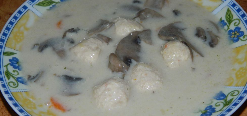 Zupa pieczarkowa z pulpecikami (autor: bietka)