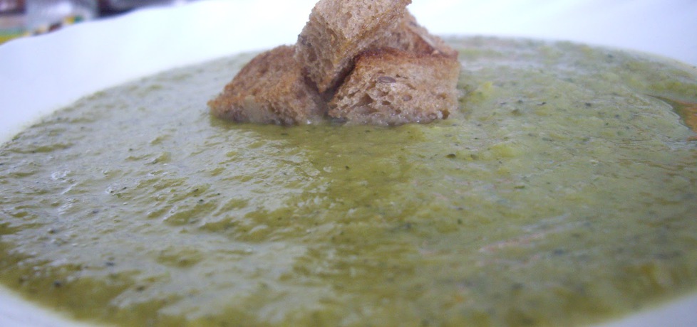 Zupa krem brokułowo  groszkowo