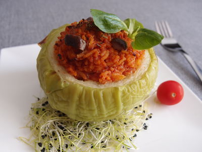 Kalarepa faszerowana pikantnym risotto grzybowym z tajską nutą ...