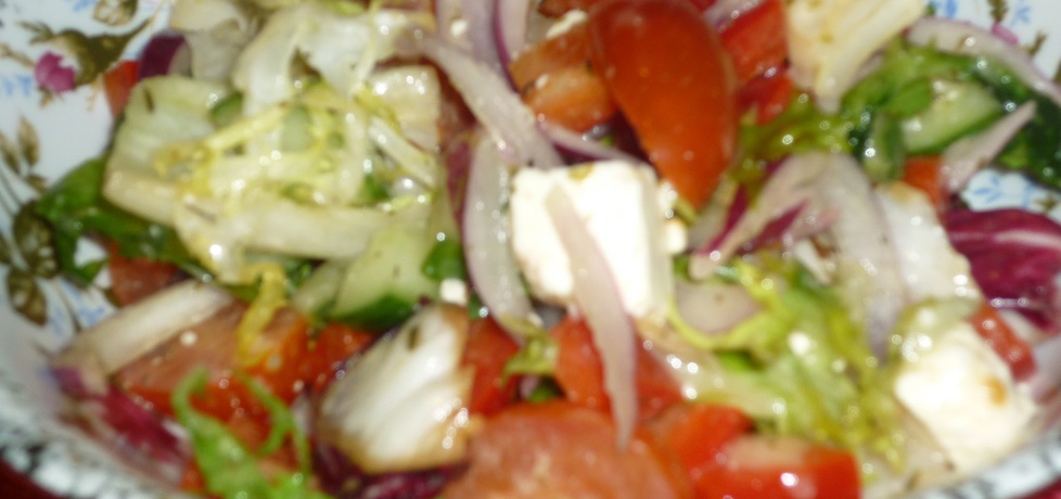 Mix sałat w sosie greckim (autor: wafelek2601)