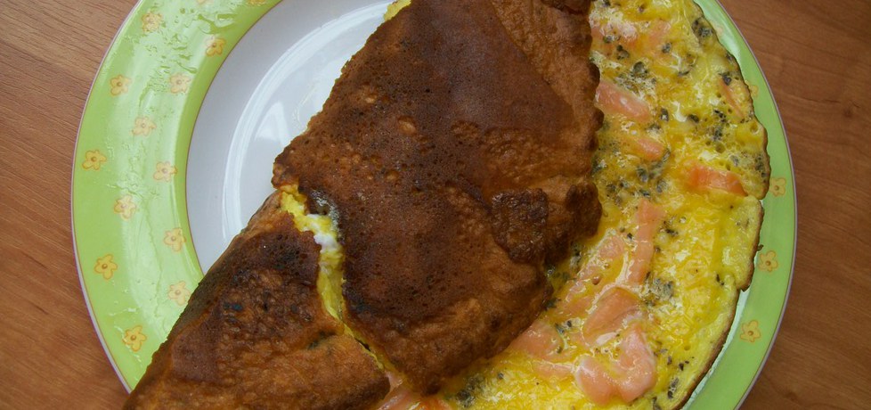 Omlet z wędzonym łososiem (autor: migotka28)