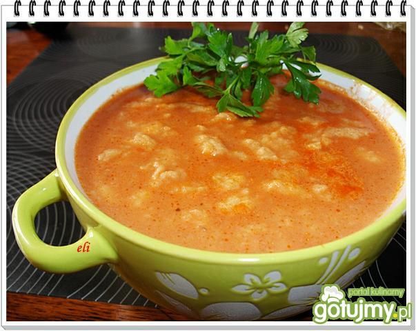 Zupa pomidorowa z lanym ciastem eli przepis