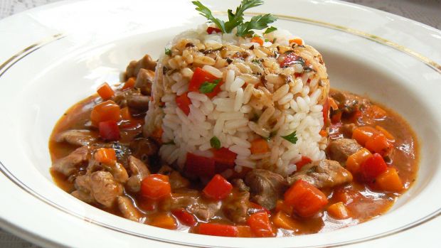 Przepis  kaczka z ryżem i warzywami przepis