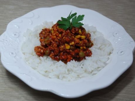 Przepis  potrawka z ryżem i mięsem mielonym przepis