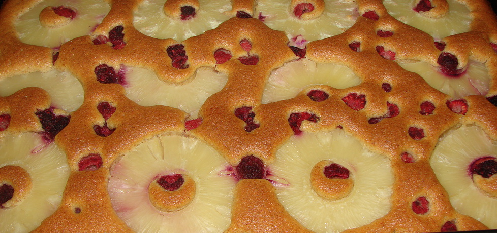 Ciasto z ananasem i malinami (autor: motorek)