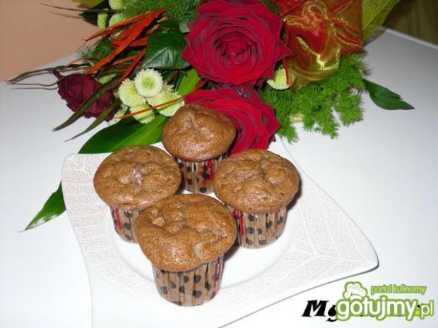 Przepis  kakaowe muffiny z bananem przepis