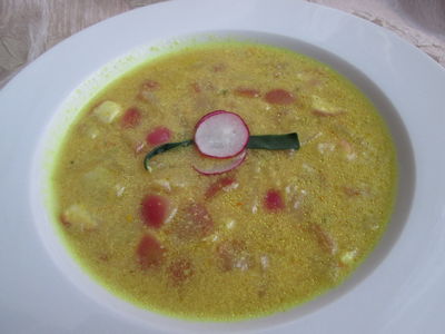 Rzodkiewkowa zupa z curry