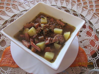 Zupa z soczewicy a'la grochowa