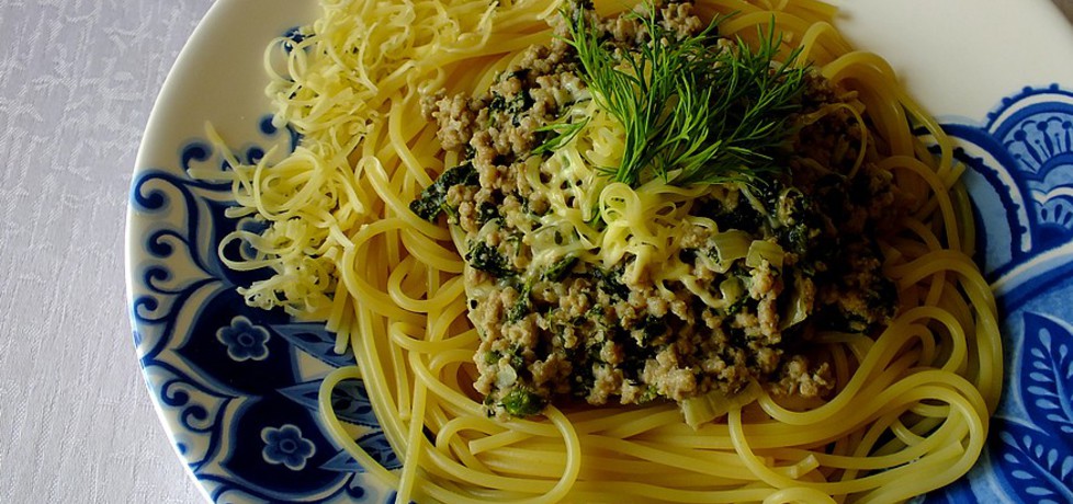 Spaghetti z sosem mięsno – pokrzywowym (autor: mysiunia ...