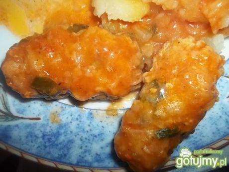 Przepis  kotleciki z ryżem w sosie pomidorowym przepis