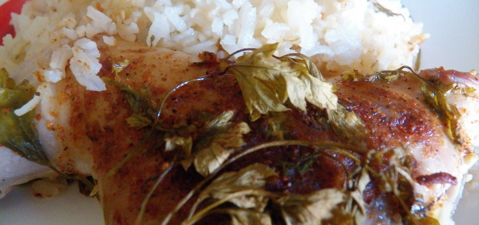 Kurczak z natką upieczony na ryżu (autor: koper)