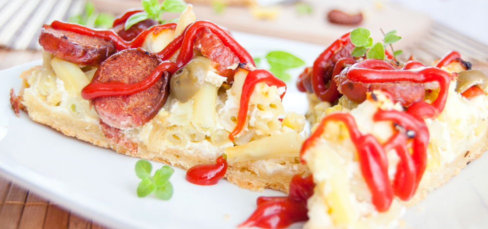 Tarta z fasolką szparagową, kiełbaską i serem białym (autor: agata ...