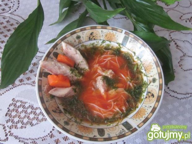 Przepis  zupa pomidorowa z wędzoną makrelą przepis