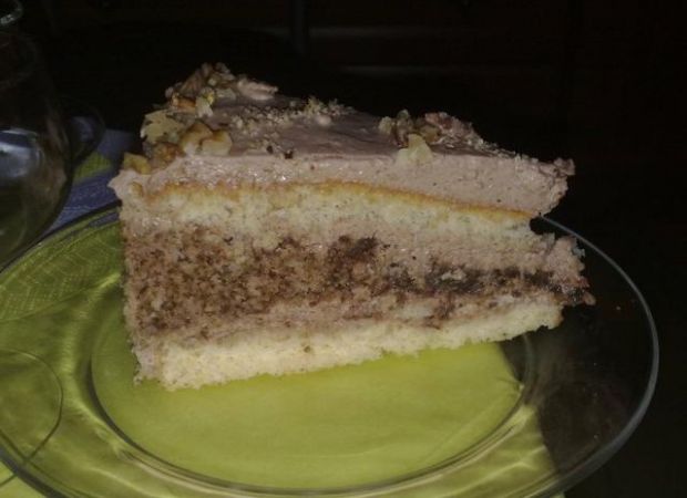 Przepis  tort orzechowo-czekoladowy przepis