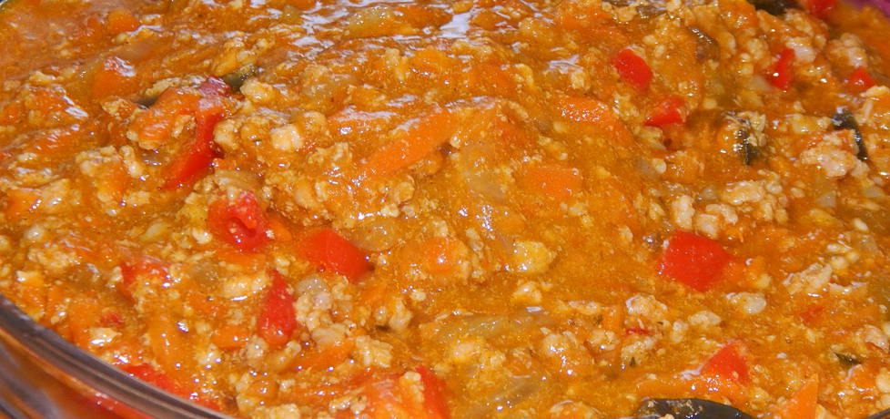 Sos dyniowy z curry, wieprzowiną i warzywami (autor: habibi ...
