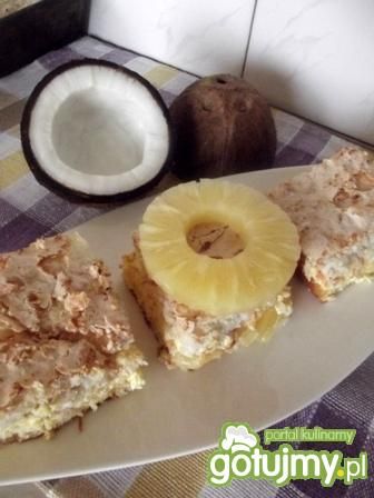 Przepis  ciasto ananasowo-kokosowe przepis
