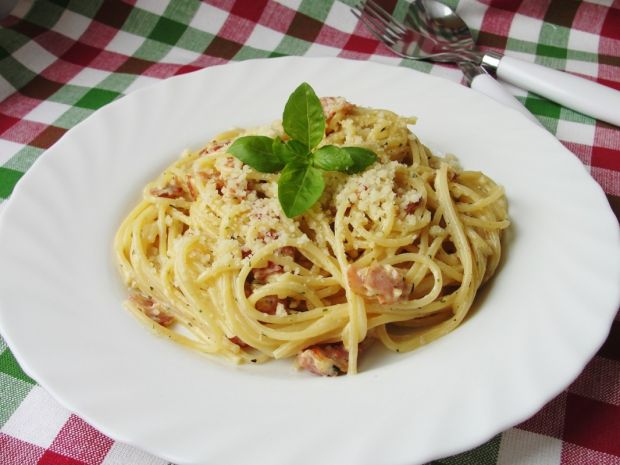 Przepis  spaghetii carbonara z przyprawą przepis