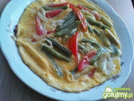 Przepis  omlet z fasolką szparagową przepis
