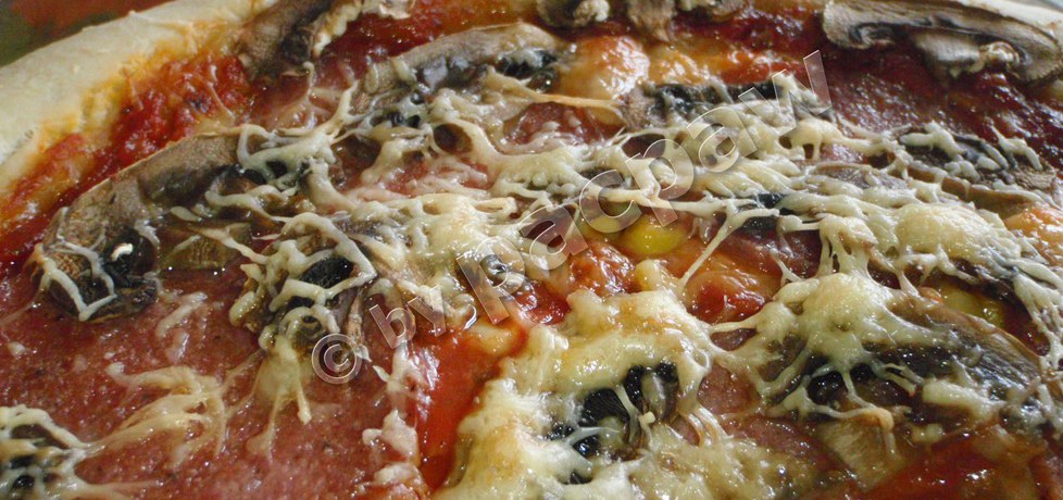 Pizza z salami i mozzarellą (autor: pacpaw)