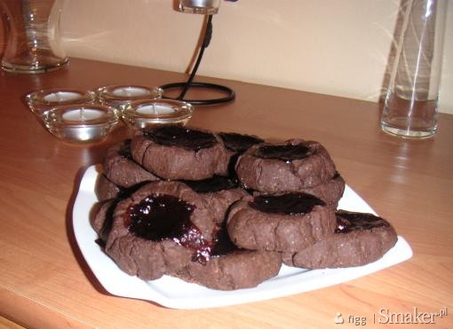 Ciasteczka czekoladowe z dżemem