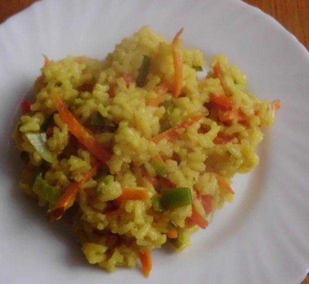 Przepis  smażony ryż z warzywami przepis