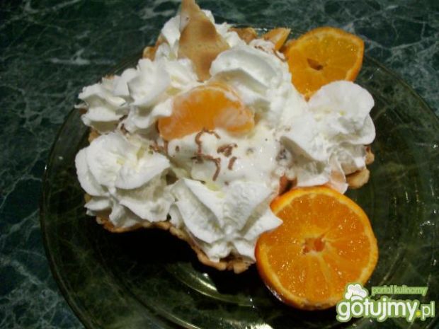 Przepis  lodowy deser z mandarynką przepis