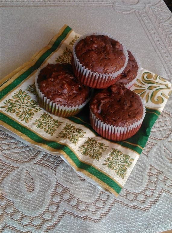 Przepis  muffinki czekoladowe z orzechami przepis