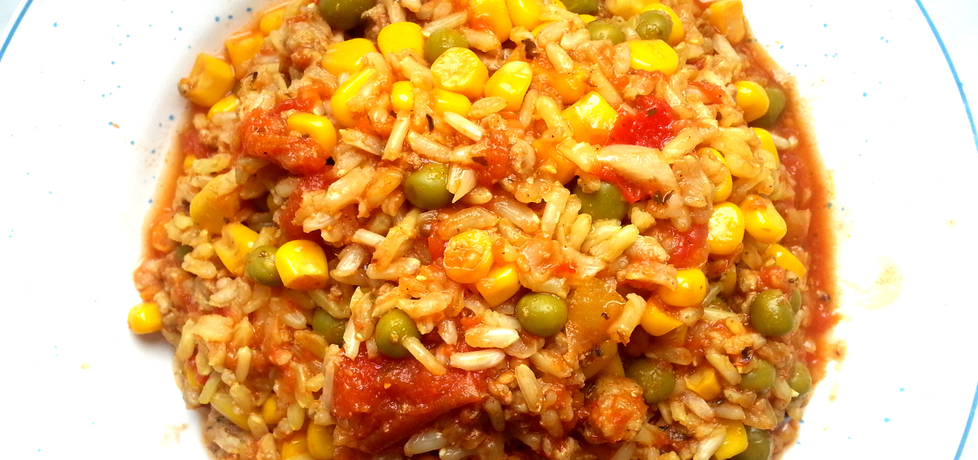 Zapiekanka ryżowa z mięsem mielonym i mieszanką warzyw (autor ...