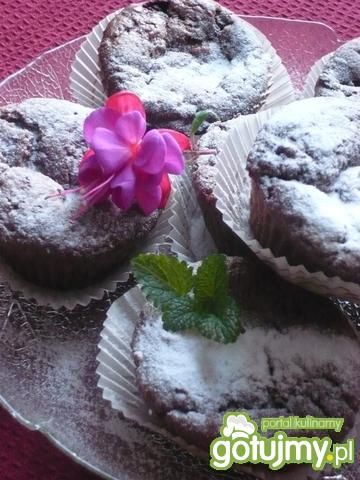 Przepis  czekoladowo- malinowe muffinki przepis