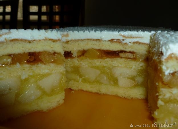 Ciasto jabłkowo-kokosowo-ananasowe