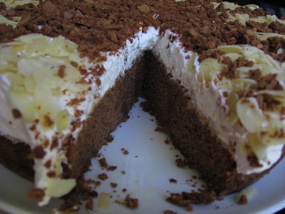 Ciasto czekoladowe z kremem jogurtowym