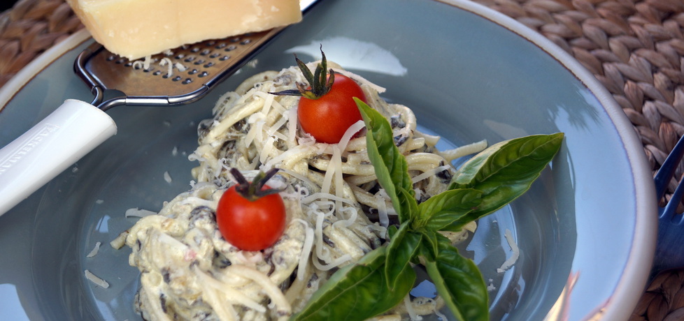 Spaghetti z sosem szpinakowym (autor: kulinarne-przgody