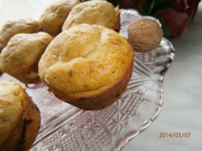 Muffinki z marchewkę i orzechami