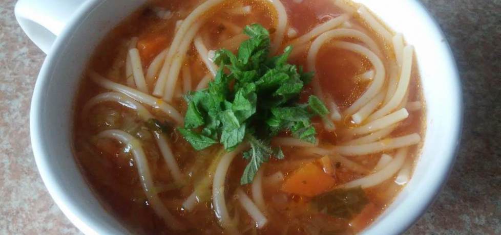 Zupa pomidorowa z porem i miętą (autor: konczi)