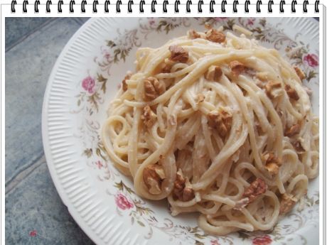 Przepis  spaghetti eli z sosem cztery sery przepis