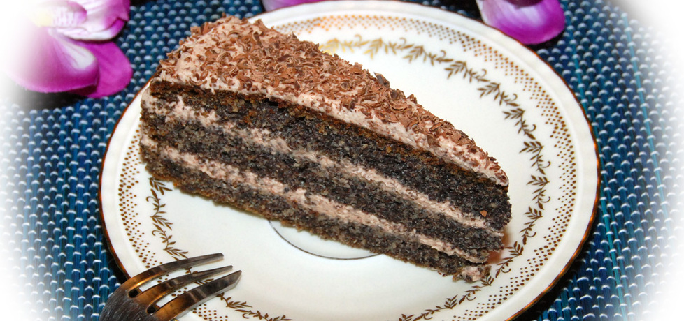 Tort makowy z czekoladowym kremem mascarpone (autor ...