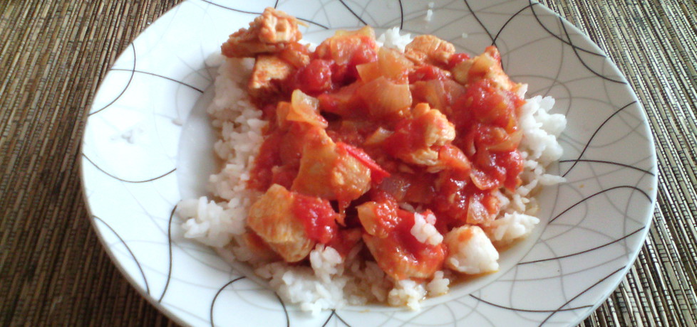 Kurczak w pomidorach z ryżem (autor: aneta41)