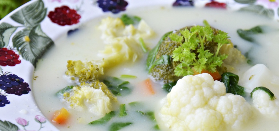 Zupa serowa z brokułem,kalafiorem i szpinakiem (autor ...