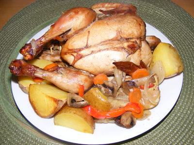 Kurczak z farszem warzywnym