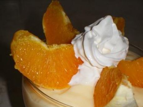 Przepis  deser budyniowy z pomarańczą przepis