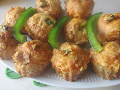 Muffinki z zieloną papryką