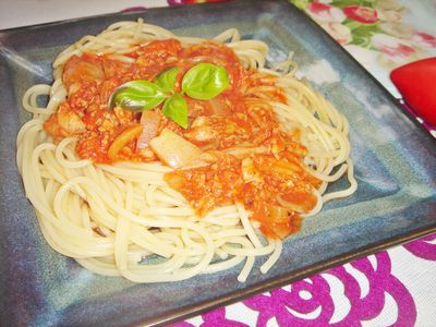 Rybne spaghetti z miruną