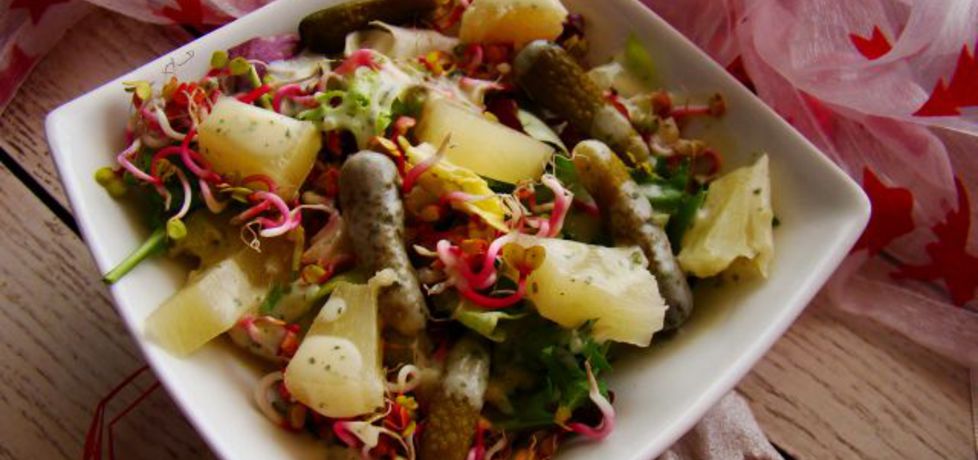 Mix sałat z ziemniakami i sosem musztardowym (autor: iwa643 ...