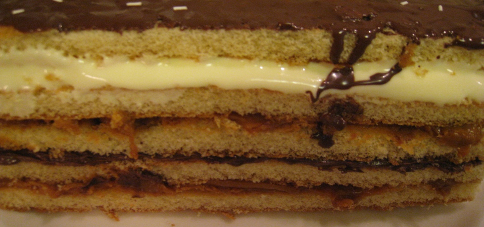Ciasto z masą kajmakową i czekoladą (autor: magda60 ...