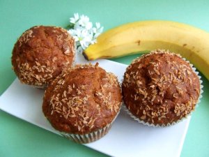 Muffinki bananowo-kokosowe  prosty przepis i składniki