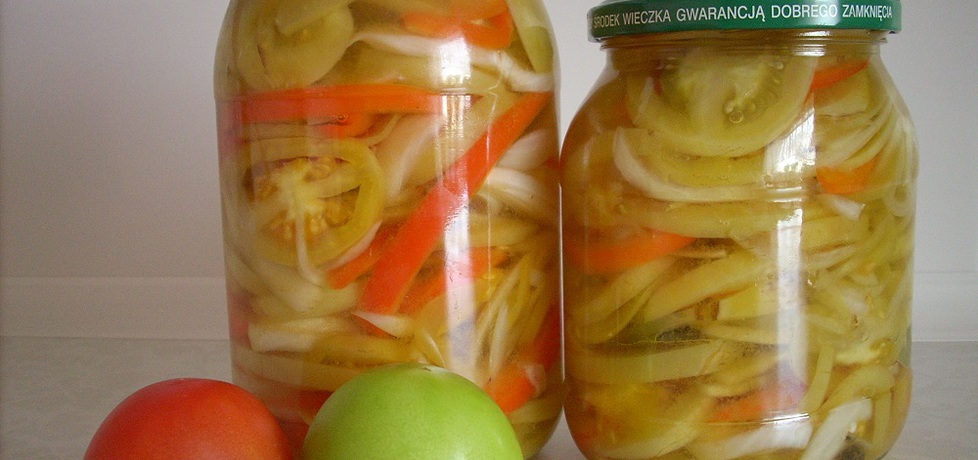 Zielone pomidory z cebulą w zalewie (autor: noninka77 ...