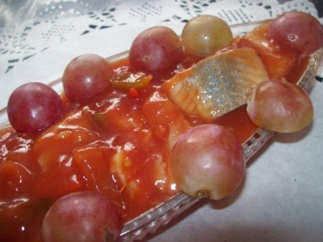 Przepis  śledź z winogronem w sosie łowicz przepis