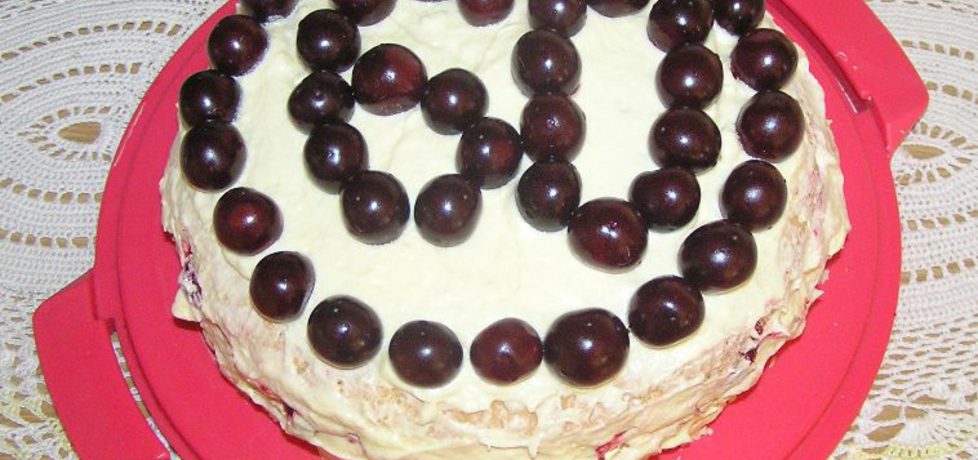 Tort wiśniowy na 60 urodziny (autor: magdalenamadija ...