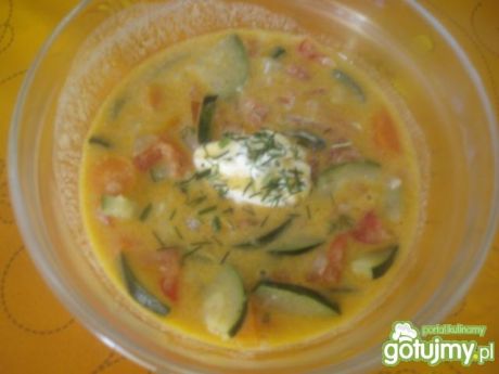 Przepis  zupa z cukinii i pomidorów przepis