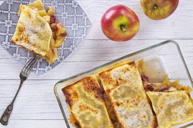 Przepis  deserowa lasagne z jabłkami przepis